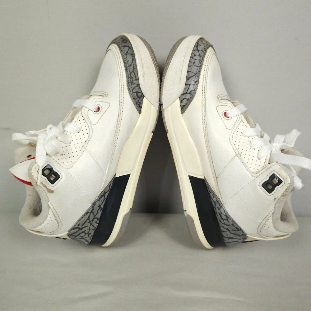 Nike Air Jordan 3 Retro Youth GS Size 1.5Y White Cement Reimagined